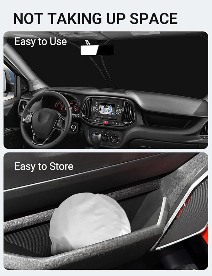 Proadsy 2026 Upgrade Windshield Sunshade Custom for 2014-2025 Dodge Ram ProMaster Reflective Heat Sun UV Protector Foldable Front Window Shade Prime Accessories