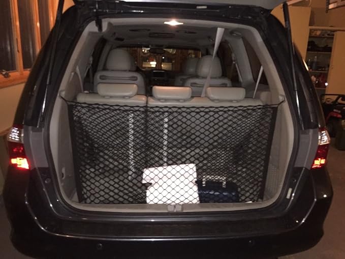 Envelope Style Trunk Mesh Cargo Net for Honda Odyssey 1995-2025 - Car Accessories - Premium Trunk Organizers and Storage - Cargo Net for SUV - Vehicle Carrier Organizer for Honda Odyssey
