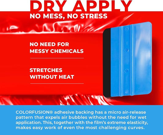ColorFusion PPF by VViViD, Gloss Ultra Red Dry Apply PPF Vinyl Car Wrap Roll 1ft x 5ft