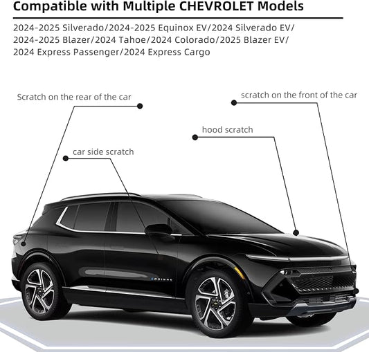 Black(GBA/WA8555) Car Paint Touch Up Pen Compatible with Chevy, 2-In-1 Color Accurate Touch Up Car Scratch Repair Paint Match Chevy Series Premium Automotive Scratch Remover for Nicks & Chips Repair