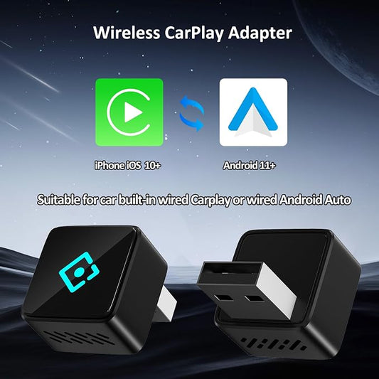 CarPlay Adapter, USB Interface Plug and Play, Connects Phone and car Screen Through WiFi and Bluetooth, Suitable for Apple and Android Systems