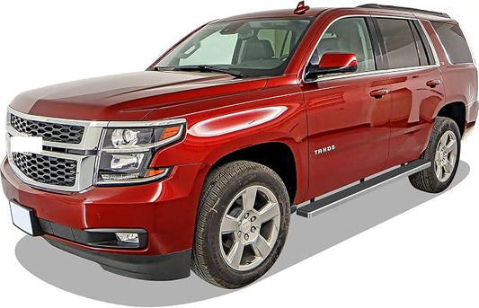 APS Running Boards (Side Bars Side Steps Step Bars) Compatible with Chevy Tahoe GMC Yukon 2000-2020 4Dr (Exclude Z71 Denali Yukon XL) (Silver 5in 304 Stainless Steel)