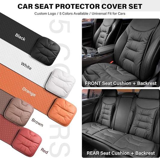 Custom Car Seat Cushion with Back Support, Customizable logo, Personalized Car Seat Cushions for Driving, Soft PP Cotton Filling,Universal Fit Non-Slip Seat Cushion for Sedan Truck SUV,Easy to Install