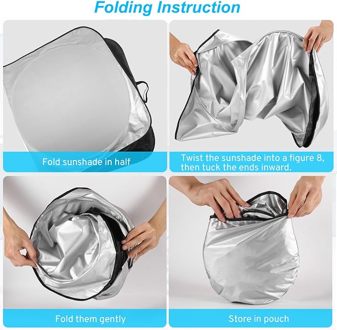 XHRING Windshield Sun Shade for Lexus is IS250 IS350 IS300 IS460 is Couple ES ES350 RC CT LS UX Series Accessories, Car Front Window Sunshade Sun Visor Shield for Lexus Sedans Sun Protection