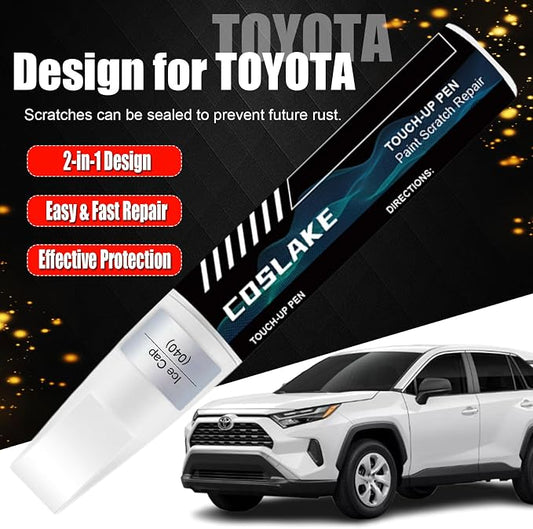 Car Touch Up Paint(Black(202)) for Toyota, Car Paint Scratch Repair Kit, Quick & Easy Solution to Repair, 2 in 1 Scratch Remover Pen with Color-Matched