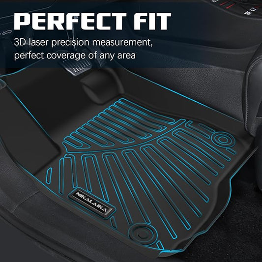 Floor Mats & Cargo Liner & Backrest Mat for 2021-2025 2026 Buick Envision All Weather Protection TPE Rubber Floor Liner for Envision Full Set Mat Automotive Accessories, Black