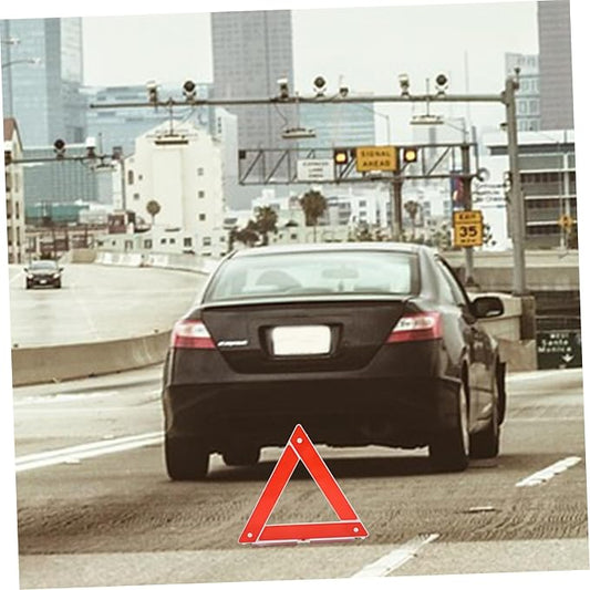 ULTECHNOVO Portable Emergency Warning Triangle Reflector Sign for Roadside Safety Foldable Traffic Alert Tool for Cars and Trucks Durable and Construction
