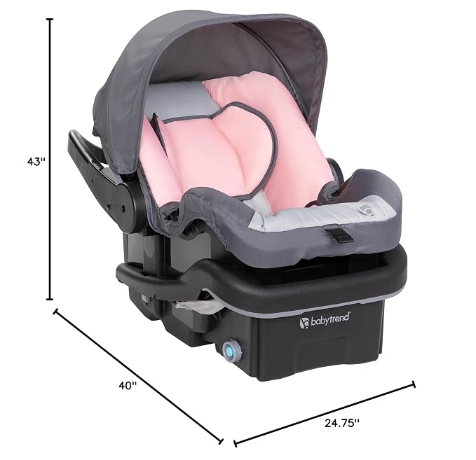 Baby Trend Passport® Switch 6-in-1 Modular Stroller Travel System with EZ-Lift™ Plus Infant Car Seat, Dash Pink
