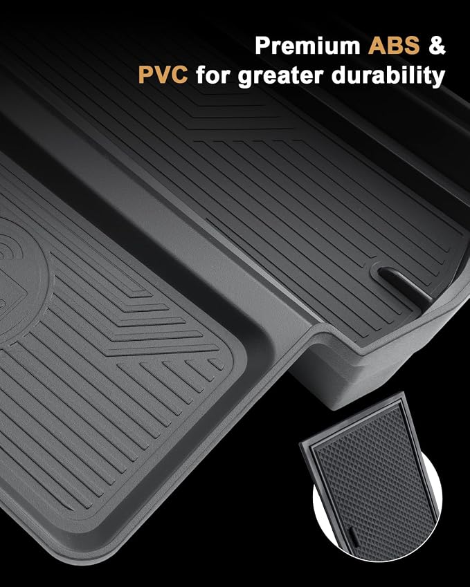 2026 Camry Center Console Organizer - One-piece Molding Center Console Storage Tray & Wireless Charging Area Pad For 2025-2026 Toyota Camry(LE/SE/XLE/XSE) Accessories - Durable ABS & TPE Material