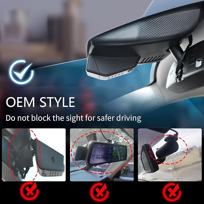 Mangoal 4K Dash Cam for Mazda CX5 2019-2025 & CX-9 2020-2023 2.5S Select Preferred Carbon Edition Plus Turbo Signature Touring Signature Grand Touring Sport, WiFi & App, GPS, 64GB Card