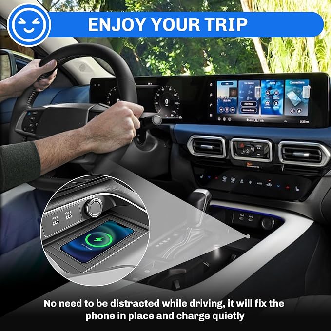 SXCY 3PCS for 2026 Nissan Sentra Console Organizer+Cupholder Insert+Wireless Charging Mat for 2026 Nissan Sentra Accessories Center Console Tray 2026 Sentra Armrest Console Organizer Tray