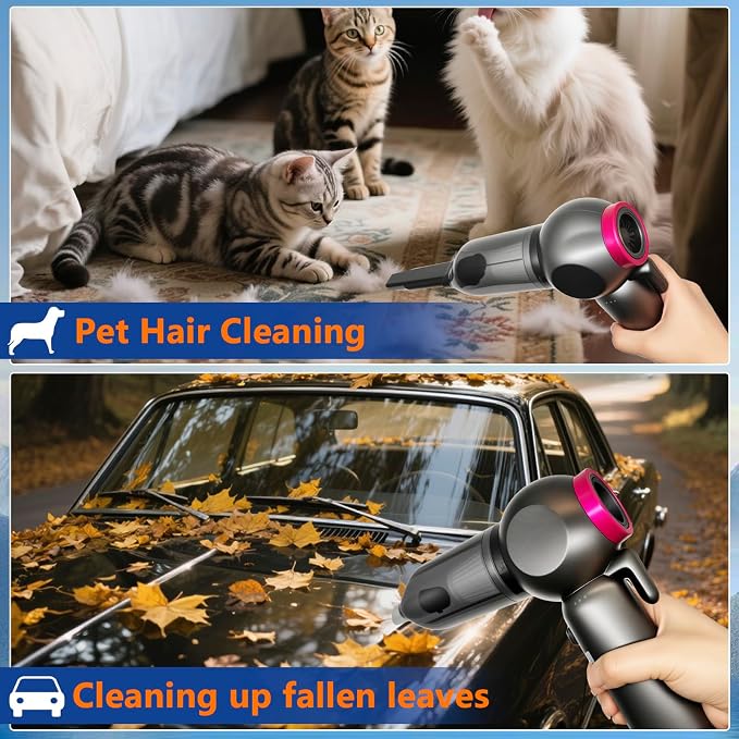 Car Vacuum,Handheld Car Vacuum Cleaner Cordless,20000Pa Vacuum Portable Cordless Powerful 120W Brushless Motor & 60 Min Runtime, 6-in-1 Portable (6000mAh Battery)
