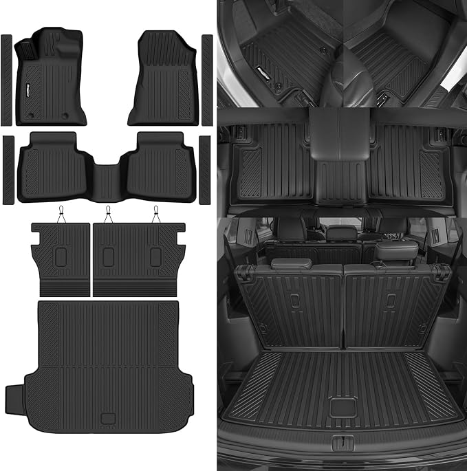 Floor Mats for Subaru Outback 2026, Trunk Mat and Backrest Mat & Door Sill Guard All Weather TPE Protector for Subaru Outback Accessories