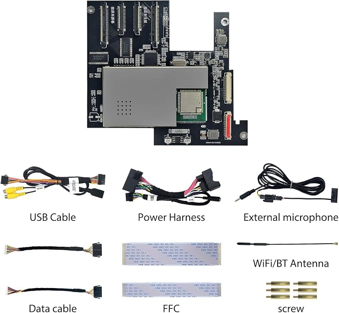 Wireless CarPlay Android Auto Adapter Decoder Retrofit Kit Fits Porsche PCM3.1 System 2010-2016 Cayenne/Panamera/Macan/Cayman/718/911, Supports Voice Control/Mirror Link/Camera/USB Drive/Navi