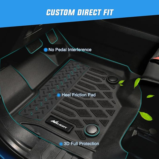 Nilight TPE Floor Mats for Lincoln Corsair (Gas Model) 2020 2021 2022 2023 2024 2025 All Weather Custom Fit Heavy Duty Floor Liners