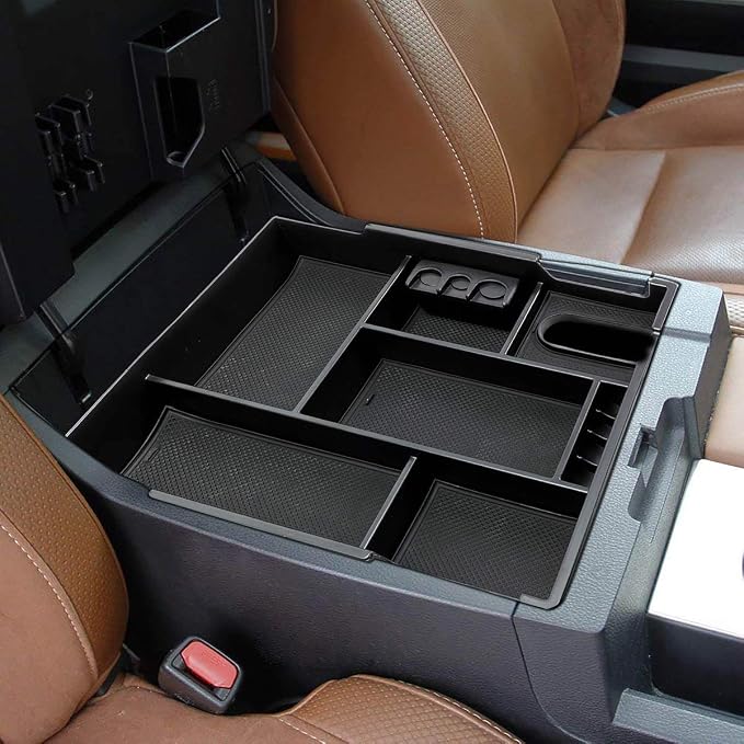 DNA MOTORING ZTL-Y-0019 Center Console Armrest Organizer Tray Compatible with 14-19 Tundra, Black