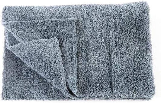 Kingsheep Edgeless Microfiber Towel Car Drying Wash Buffing 6Pack 16"x16" Ultra Plush 450gsm Detailing Cloth (Gray)