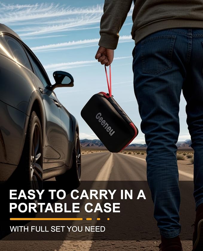 Portable Jump Starter with Air Compressor 5500A, 12V Car Charger Jump Starter Power Pack,150 PSI Tire Inflator and Jumper Box for 9.5L Gas/8.0L Diesel