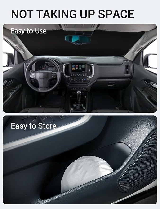 Proadsy Windshield Sun Shade for 2021-2025 2026 Chevrolet/Chevy Trailblazer Foldable Front Sunshade Protector Sun Visor Blocks UV Rays Keep Car Cooler
