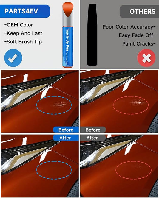 Touch Up Paint Compatible with Toyota Exact Match Touch Up Paint Car Scratch Repair (Inferno๏ผ4X0๏ผ)