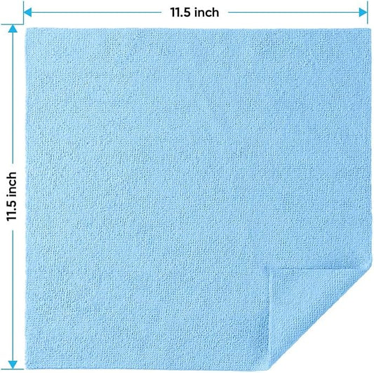 HOMEXCEL Blue Microfiber Cleaning Cloths, 20 Pack Cleaning Rags - Lint Free & Scratch-Free Microfiber Towels for Cars, House & Kitchen, Absorbent Cleaning Towels, 11.5 x 11.5 Inch