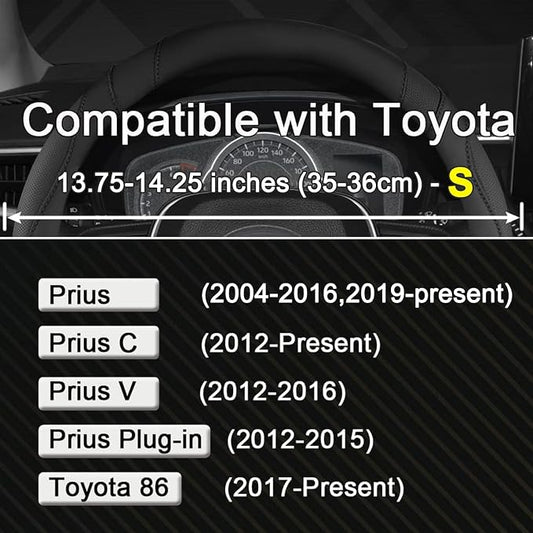 West Llama Customized Auto Car Steering Wheel Cover for Toyota Prius,86,13.75-14.25 inch