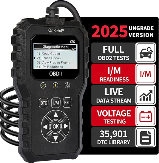 V350 OBD2 Diagnostic Diagnostic Tool Tool, Code Reader, Engine Light Diagnostic Tool, Battery Voltage Tester, for OBD2 Cars & Trucks Since 1996