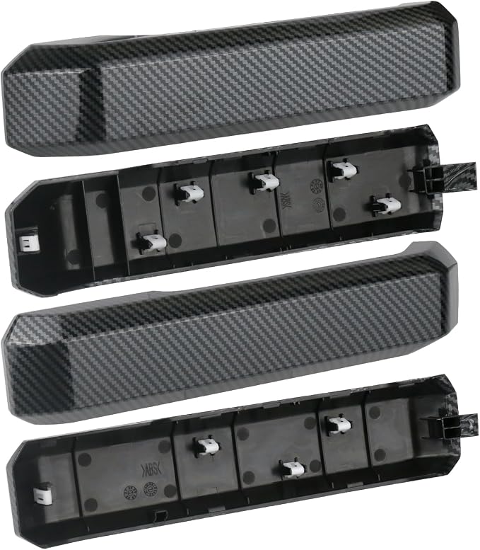 TQPONLY Interior Inner Door Handle Cover Trim | Fits 2015-2020 Ford F150 SuperCrew Truck Accessories Replacement | 1 Set Front and Rear Door Armrest Pull Handle (Carbon Fiber)
