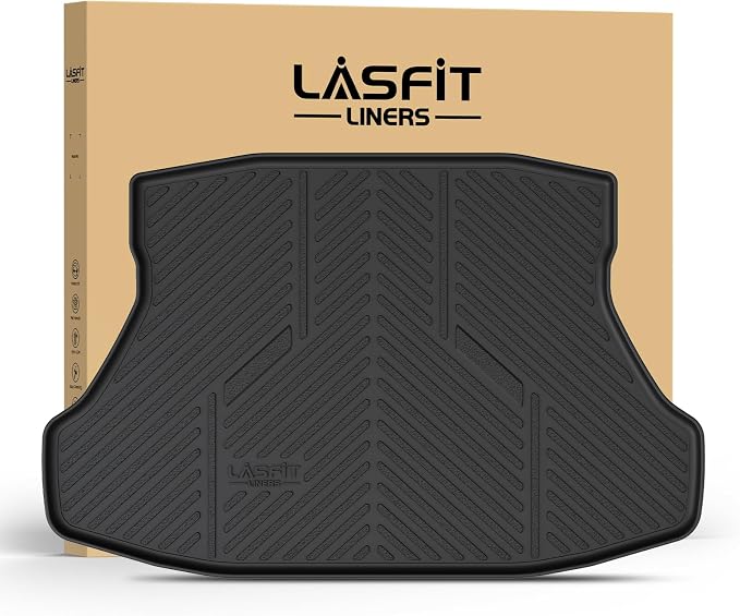 LASFIT Cargo Mat for Acura ILX 2013-2022 Sedan, Trunk Mat Cargo Liner with Raised Edges All Weather TPE Trunk Liner for Rear Cargo Area Protection, Black
