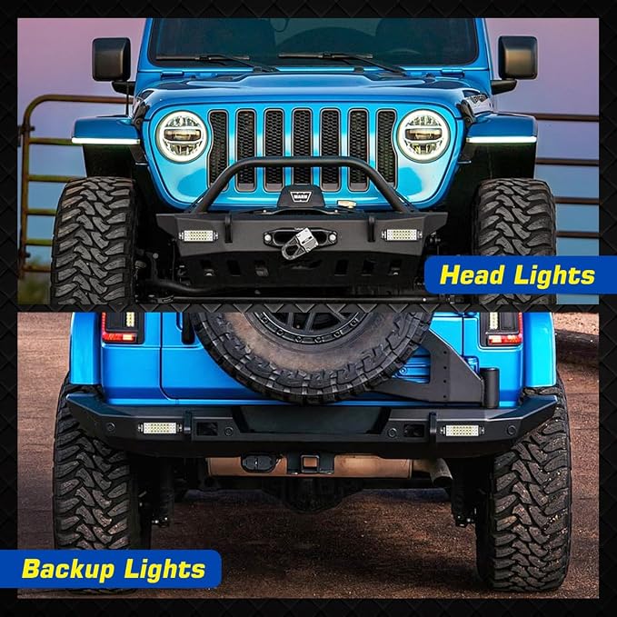 2 Pack Flush Mount LED Pod Lights, 7.5 Inch 40W Bumper Backup Reverse Spot Flood Combo Waterproof Off-Road Driving, LED Light Bar for SUV Truck ATV UTV Boat 12V 24V