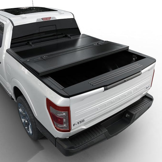 Toptiny Low Profile Flip Up Truck Bed Tonneau Cover Fits 2004-2014 Ford F-150 5'5" Bed (66")