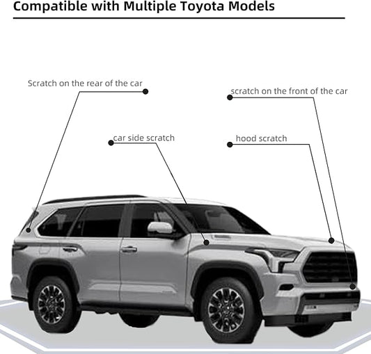 Silver Sky Metallic(1D6) Car Paint Touch Up Pen Compatible with Toyota, 2-In-1 Color Accurate Touch Up Car Scratch Repair Paint Exact Match Toyota Series Automotive Scratch Remover for Nicks&Chips Repair
