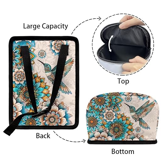 BIGCARJOB Lotus Hummingbird Car Trash Bag Car Trash Interior Accessories for Back Seat Headrest Car Trash Bin Hanging Trash Bag for Car Garbage Can
