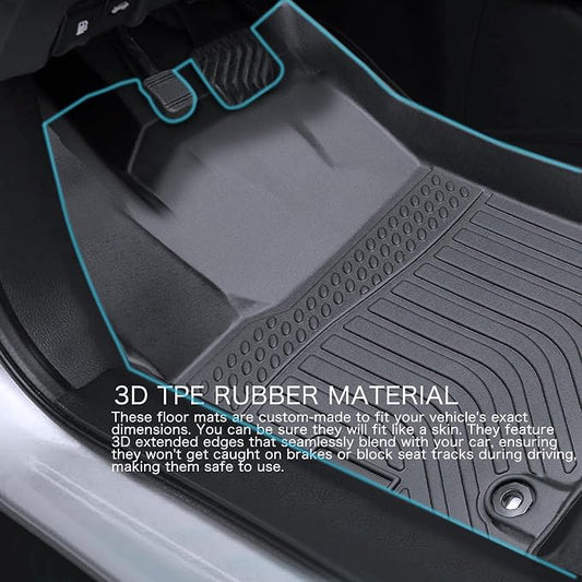 Floor Mats for 2013-2022 Buick Encore,All-Weather TPE Rubber Car Floor Mats Odorless Anti-Slip 1st & 2nd Row Black No Fit 2020-2023 Encore GX (2013-2022 Encore)