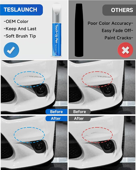 Bright White/White Knuckle PW7/GW7 Car Touch Up Paint Compatible with Dodge – Scratch Repair Kit, Exact OEM Color Match, Scratch & Rust Repair, Car, Truck & SUV Paint Fix