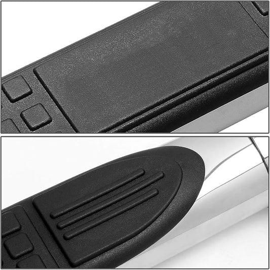 DNA Motoring 3" Running Boards Compatible with 99-11 Sierra Silverado / 02-09 Ram 1500 2500 3500 Extended, Crew Cab, Chrome Side Step Nerf Bars, STEPB-3-UNI-SS