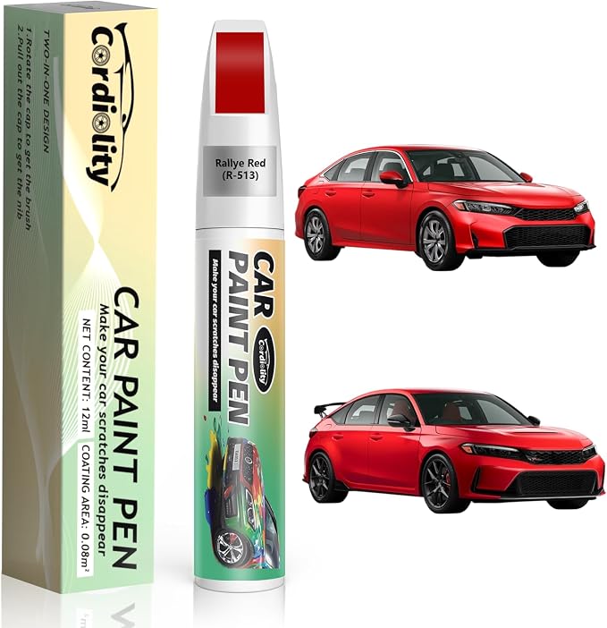 Rallye Red(R-513) Touch Up Paint Pen for Honda,Car Scratch Repair Remover Pen Quick and Easy Fix Auto Paint Scratch