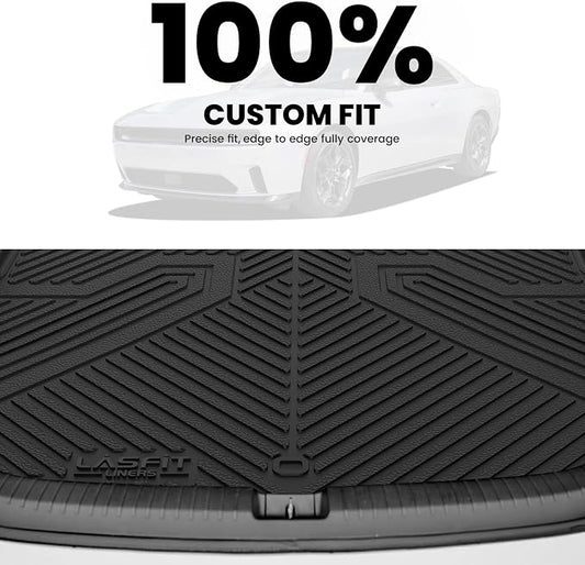 LASFIT Cargo Mat for Dodge Charger Daytona 2024 2025 2026 Scat Pack & R/T (Fit 2-Door, Not for 4-Door), All Weather TPE Custom Fit Trunk Mats Cargo Liners, Black