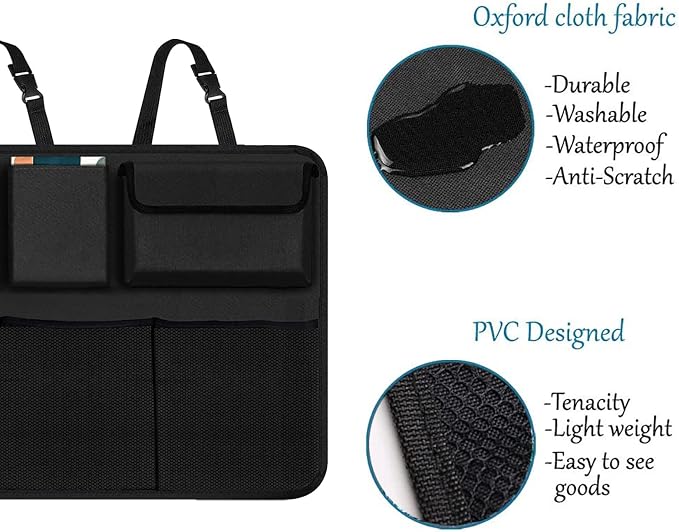 AOPHY Car Trunk Organizer, Large Capacity Car Organizers and Storage with 8 Pockets, Waterproof Backseat Hanging Organizer for SUV, Truck, MPV, Interior Accessories for Men and Women