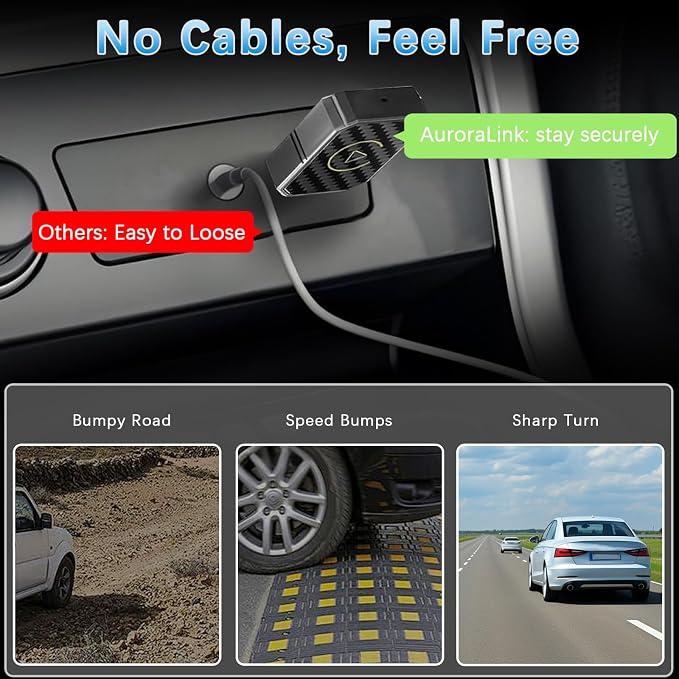 Wireless Carplay Adapter for Apple Android Auto Wireless Adapter for Factory Wired Cars,Bluetooth Fast Auto-Connect No Lag for iPhone 6+/iOS 10+ Android 11+