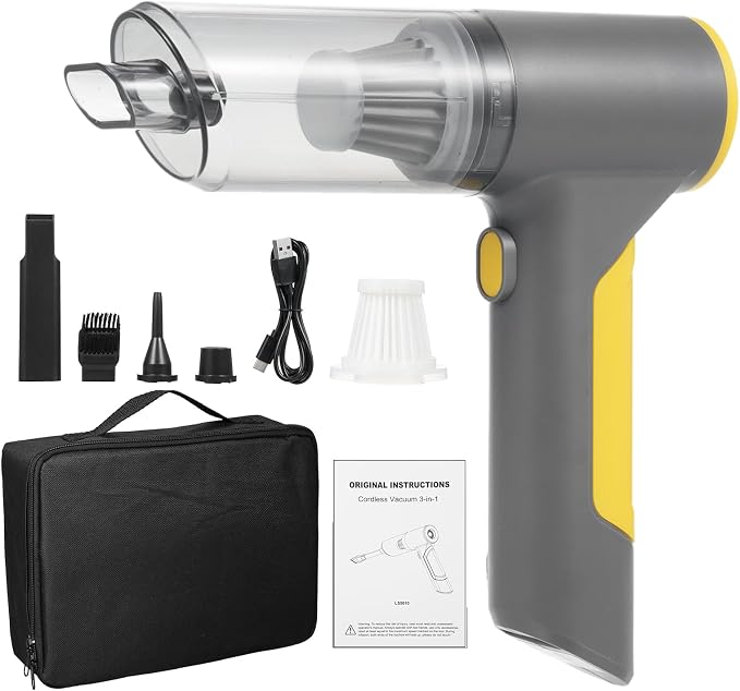 4 in 1 Wireless Handheld Vacuum Cleaner, 13000Pa Super Suction, 6000mAh Battery, Type-C, Green
