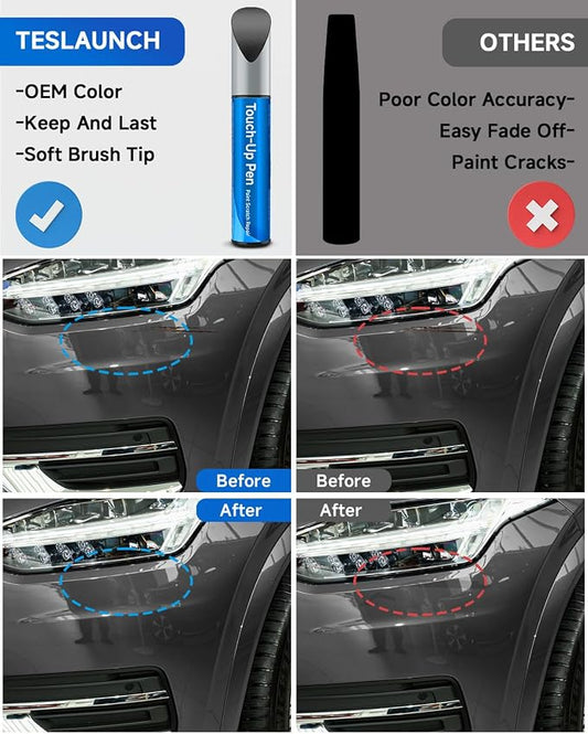 728 Thunder Grey Metallic Touch Up Paint Compatible with Volvo Exact Match Touch Up Paint Car Scratch Repair