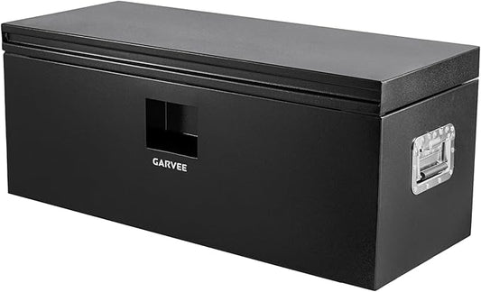 Garvee Black Steel Truck Bed Tool Box, Trailer Tongue Box, Truck Storage Organizer Tool Chest For Truck Bed, RV, Trailer (48 in x 15 in x 15 in)