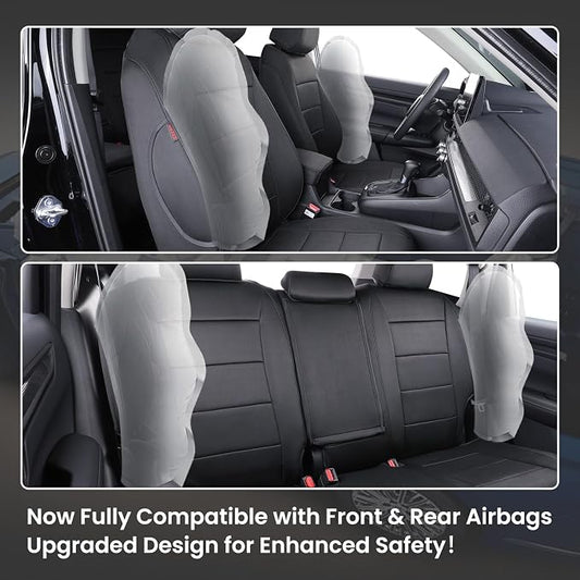 EKR CRV Seat Covers Custom Fit for Honda CRV 2023 2024 2025 2026 Car Seat Cover Full Set for Trucks SUV,Waterproof Car Seat Cushion,Neoprene (Black)