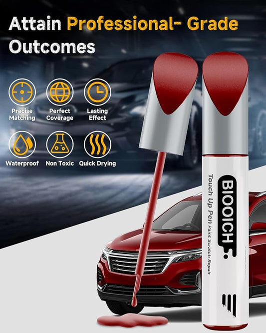 Touch Up Paint Pen Exact Color Match Car Chip and Scratch Repair (for Chevrolet, Radiant Red Tricoat(GNT/WA170H))