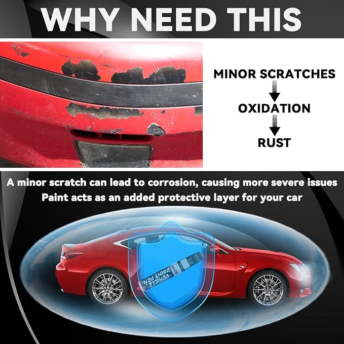 Pearl Red Touch Up Paint for Cars, Color Accurate Auto Paint, Professional Automotive Scratch Repair, Lasting Auto Scratch Remover, Quick Drying, Easy to Use, Safe and Non-toxic