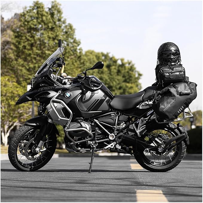 Rhinowalk Motorcycle Luggage Net Cargo Net Helmet Luggage Net with Adjustable Plastic Hooks for Motorcycles and Bicycles