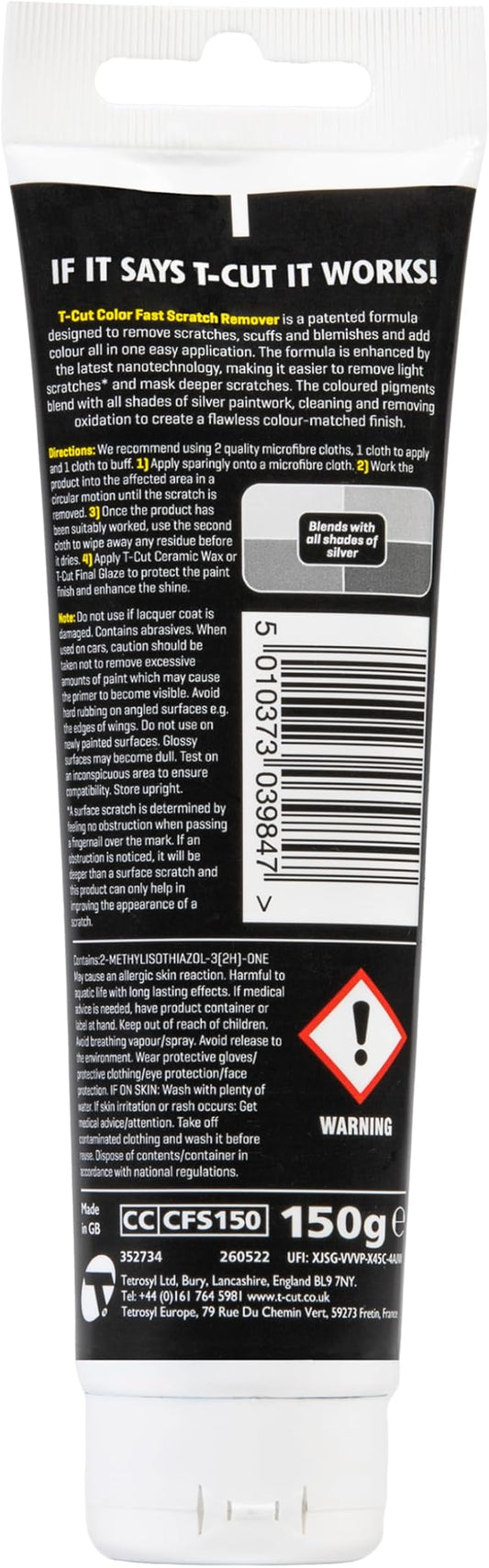 T-Cut Color Fast Scratch Remover & Paint Restorer, Silver - Repairs Swirls & Scratches, Removes Oxidation, Restores Color & Enhances Shine, 5.3 oz