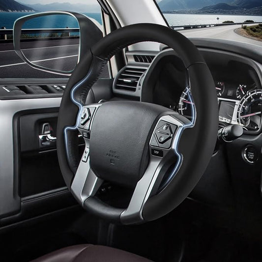 Fit for Tacoma(2012-2023) Steering Wheel Cover, Steering Wheel Cover for Toyota 4Runner(2010-2024) Tundra(2014-2021) Sequoia(2014-2022) Accessories (Black)