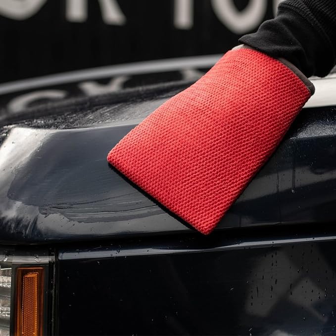 2 Pcs Fine Grade Synthetic Clay Mitt for Car Detailing, Premium Clay Infused Auto Detailing Glove Designed to Remove Dirt, Grime, Iron and Surface Contaminants From Paint, Glass, for a flawless finish